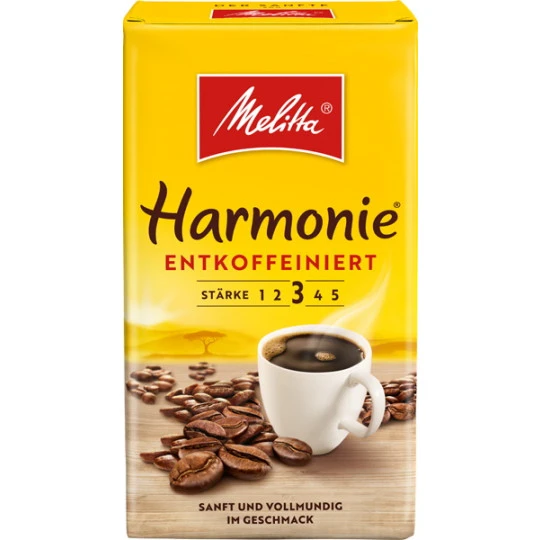 Melitta Kaffee Harmonie Entkoffeiniert Gemahlen 500G 3 Melitta Kaffee Harmonie Entkoffeiniert Gemahlen 500G