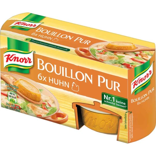 Knorr Bouillon Pur Huhn 6ST 168G 3 Knorr Bouillon Pur Huhn 6ST 168G