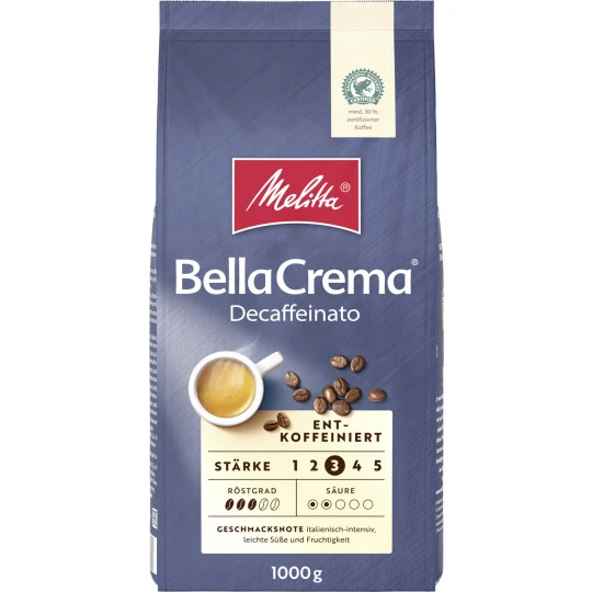 Melitta BellaCrema Decaffeinato 1KG 3 Melitta BellaCrema Decaffeinato 1KG